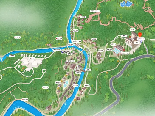 昌化镇结合景区手绘地图智慧导览和720全景技术，可以让景区更加“动”起来，为游客提供更加身临其境的导览体验。